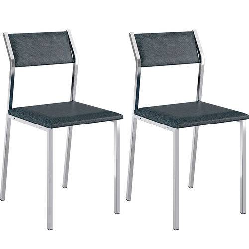 Tamanhos, Medidas e Dimensões do produto Conjunto de 2 Cadeiras 1709 Napa – Carraro - Jeans