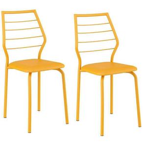 Conjunto de 2 Cadeiras 1716 Napa – Carraro - Amarelo Ouro