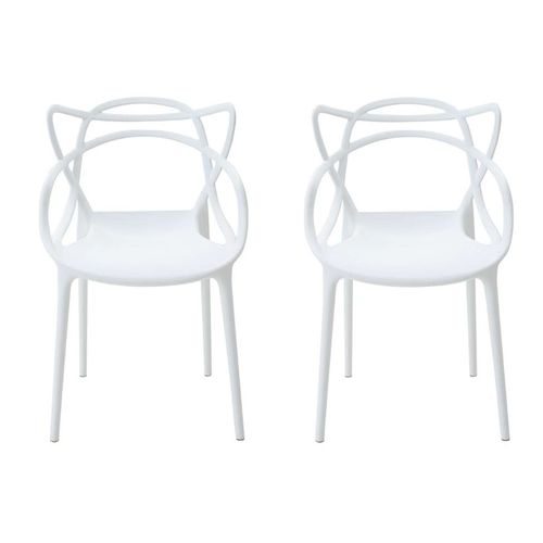 Conjunto de 2 Cadeiras Allegra Branco