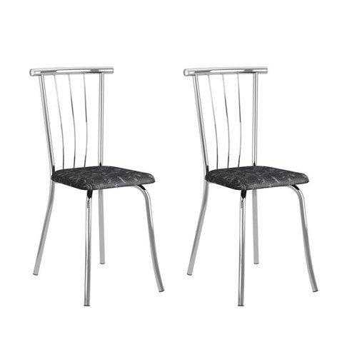 Conjunto de 2 Cadeiras Alvinopolis Preto
