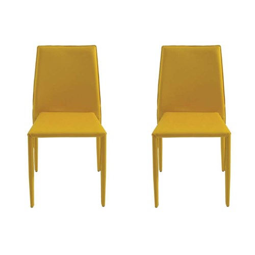 Conjunto de 2 Cadeiras Amanda Amarela