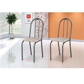 Conjunto de 2 Cadeiras Artefamol Ref 005 - Craqueado/Preto/Rattan