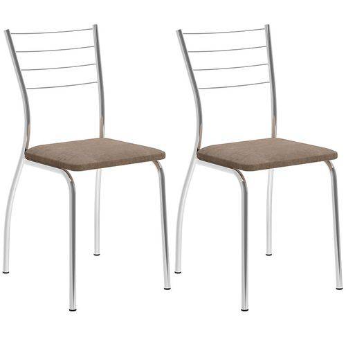 Tamanhos, Medidas e Dimensões do produto Conjunto de 2 Cadeiras Camurça 1700 – Carraro - Camurça Conhaque