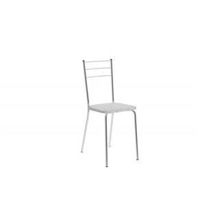 Conjunto de 2 Cadeiras Cromado e Tecido Napa - Branco