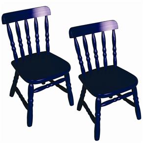 Conjunto de 2 Cadeiras Ecomóveis Country Infantil - Azul