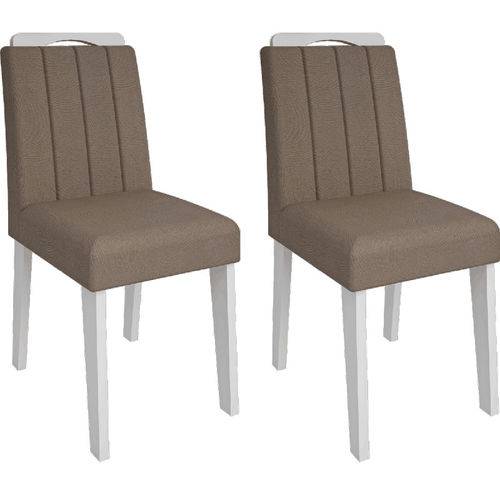 Tamanhos, Medidas e Dimensões do produto Conjunto de 2 Cadeiras Elisa - Cimol - Branco / Pluma