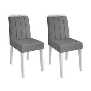 Conjunto de 2 Cadeiras Elisa - Cinza