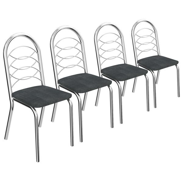 Conjunto de Cadeiras Holanda 4 Peças C009 Crome