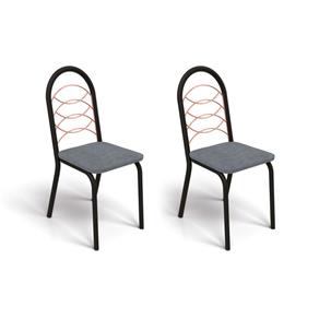 Conjunto de 2 Cadeiras Holanda - CINZA
