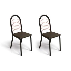 Conjunto de 2 Cadeiras Holanda - PRETO