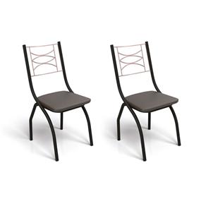 Conjunto de 2 Cadeiras Italia - MARROM
