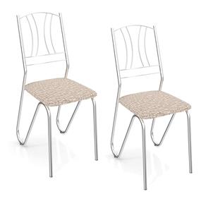 Conjunto de 2 Cadeiras Kappesberg França - Linho Marrom
