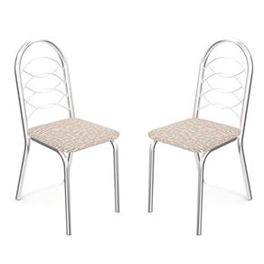 Conjunto de 2 Cadeiras Kappesberg Holanda - Linho Marrom