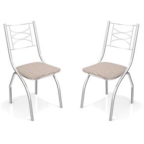 Conjunto de 2 Cadeiras Kappesberg Itália - Linho Marrom