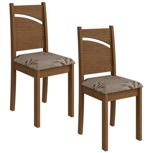 Conjunto de 2 Cadeiras Melissa - Cimol - Savana / Café