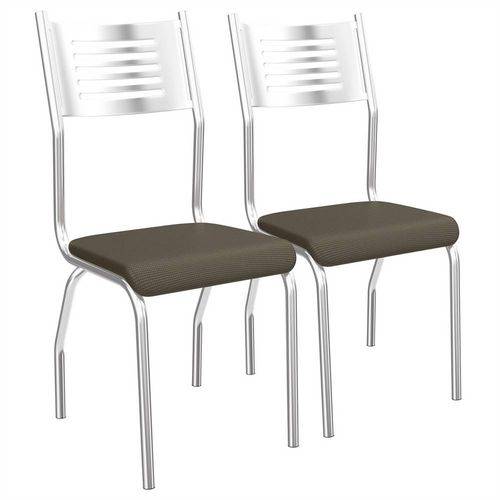 Conjunto de Cadeiras Munique Cromadas 2 Peças C047 Kappesberg