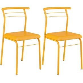 Conjunto de 2 Cadeiras Napa 1708 – Carraro - Amarelo Ouro