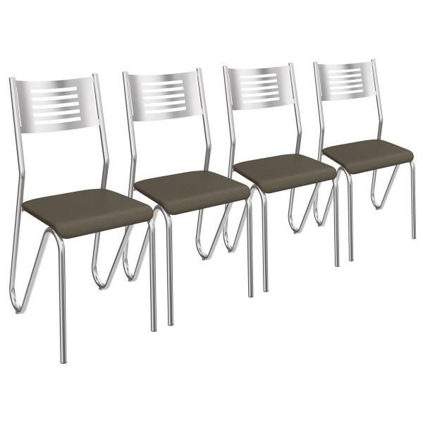 Conjunto de Cadeiras Napoles 4 Peças C045 Crome