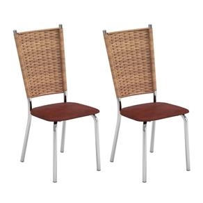 Conjunto de 2 Cadeiras Rafael - MARROM