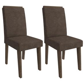 Conjunto de 2 Cadeiras Tais com Moldura-Cimol - MARROM