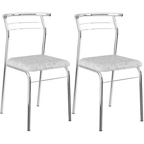Conjunto de 2 Cadeiras Tecil 1708 – Carraro - Branco