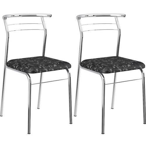 Conjunto de 2 Cadeiras Tecil 1708 – Carraro - Preto