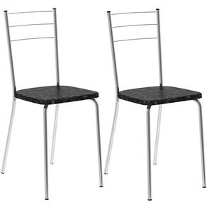 Conjunto de 2 Cadeiras Tecil 703 – Carraro - Preto