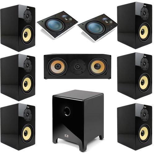 Conjunto de Caixas de Som para Home Theater AAT 7.1.2 Dolby Atmos Preto