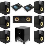 Conjunto de Caixas de Som para Home Theater AAT 7.1.2 Dolby Atmos Preto