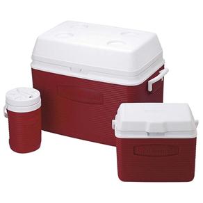 Conjunto de Coolers Rubbermaid Value Pack Vermelho - 3 Unidades - 51 Litros