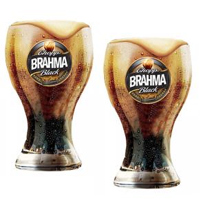 Conjunto de Copos para Cerveja Crisal Chopp Brahma 430 Ml - 2 Peças