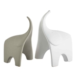 Conjunto De Elefantes De Cerâmica - 2 Peças