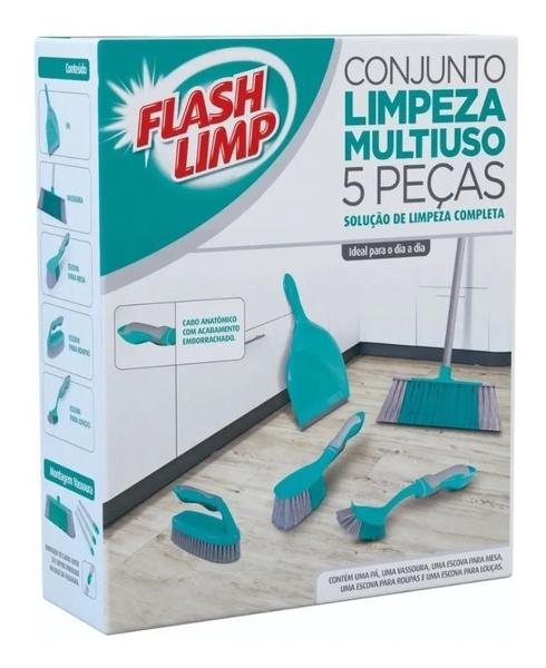 Conjunto de Limpeza Multiuso 5 Peças Flash Limp