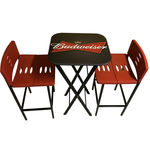 Conjunto de Mesa Bar Bistrô Linha Beer com 2 Banquetas Vermelhas