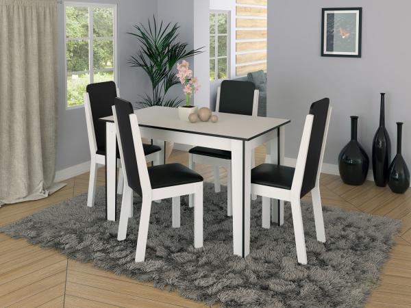 Conjunto de Mesa com 4 Cadeiras - Madesa Naomi