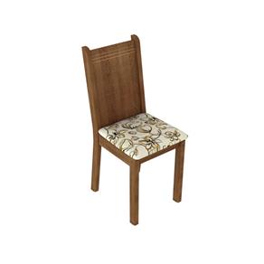 Conjunto de Mesa com 6 Cadeiras Maris Rustic com Assento Lirio - Bege
