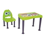 Conjunto de Mesa e Cadeira Infantil Monster em Polipropileno Tramontina
