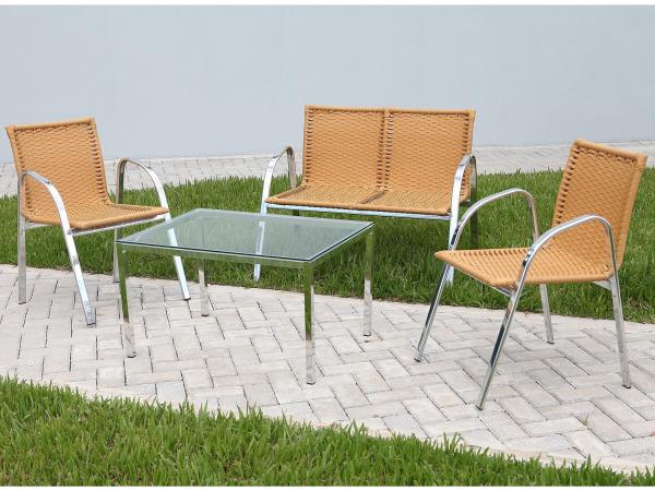 Conjunto de Mesa para Jardim com 3 Cadeiras - Alegro Móveis CJMC112319.0001