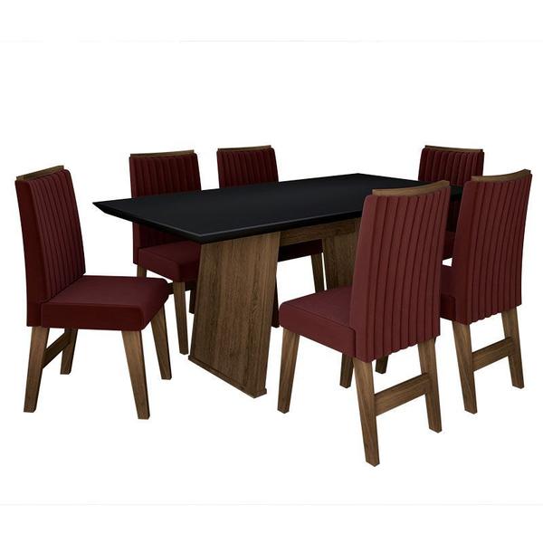 Conjunto de Mesa para Sala de Jantar com 6 Cadeiras Vigo -Dobuê Movelaria - Dobue