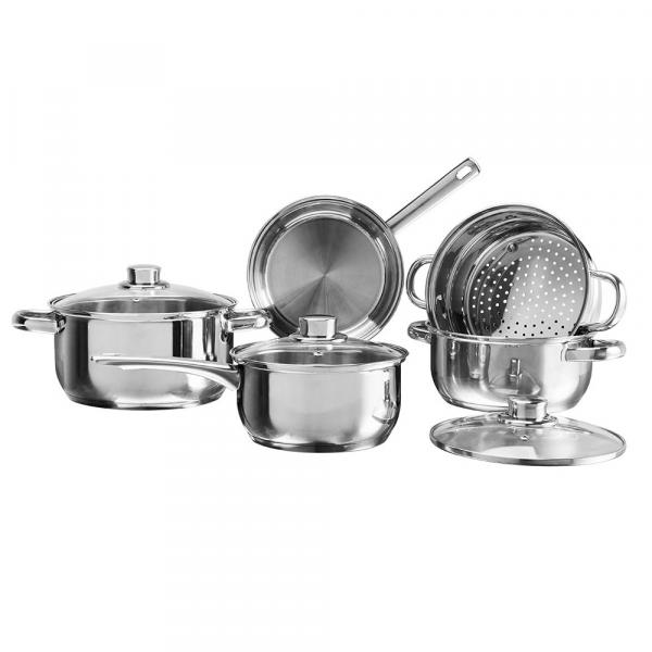 Conjunto de Panelas Silver 5 Peças - Brinox - Inox