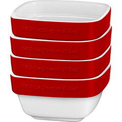 Conjunto de Potes 4 Peças Cerâmica Vermelha - KitchenAid