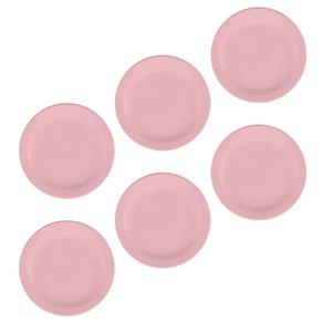 Conjunto de Pratos de Sobremesa Oxford Daily Milenial Rosa em Cerâmica 20 Cm – 6 Peças
