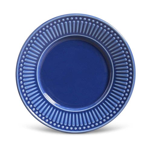 Conjunto de Pratos para Sobremesa Roma Azul Navy - 6 Peças - em Cerâmica - La Tavola - Porto Brasi