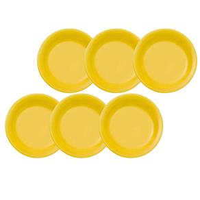 Conjunto de Pratos Rasos Oxford Daily Yellow 26 CM em Cerâmica JM12-6025 - 6 Peças