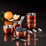 Tudo sobre 'Conjunto de Sobremesa Copper em Aço Inox 12 Peças - La Cuisine'