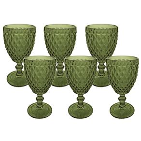 Conjunto de Taças de Água Mimo Style Verde Verre - 6 Peças