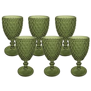 Conjunto de Taças de Vinho Mimo Style Verde Verre 200 Ml - 6 Peças