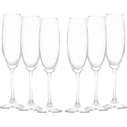 Conjunto de Taças para Champagne Gastro 220ml Cristalina 6 Peças - Rojemac