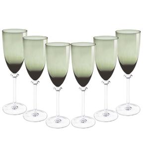 Conjunto de Taças para Champagne Hercules TA03-01 320 Ml Verde - 6 Peças