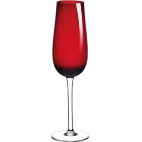 Conjunto de Taças Vermelhas Ruby Enjoy para Champagne 300 ML em Vidro 311015978 – 6 Peças